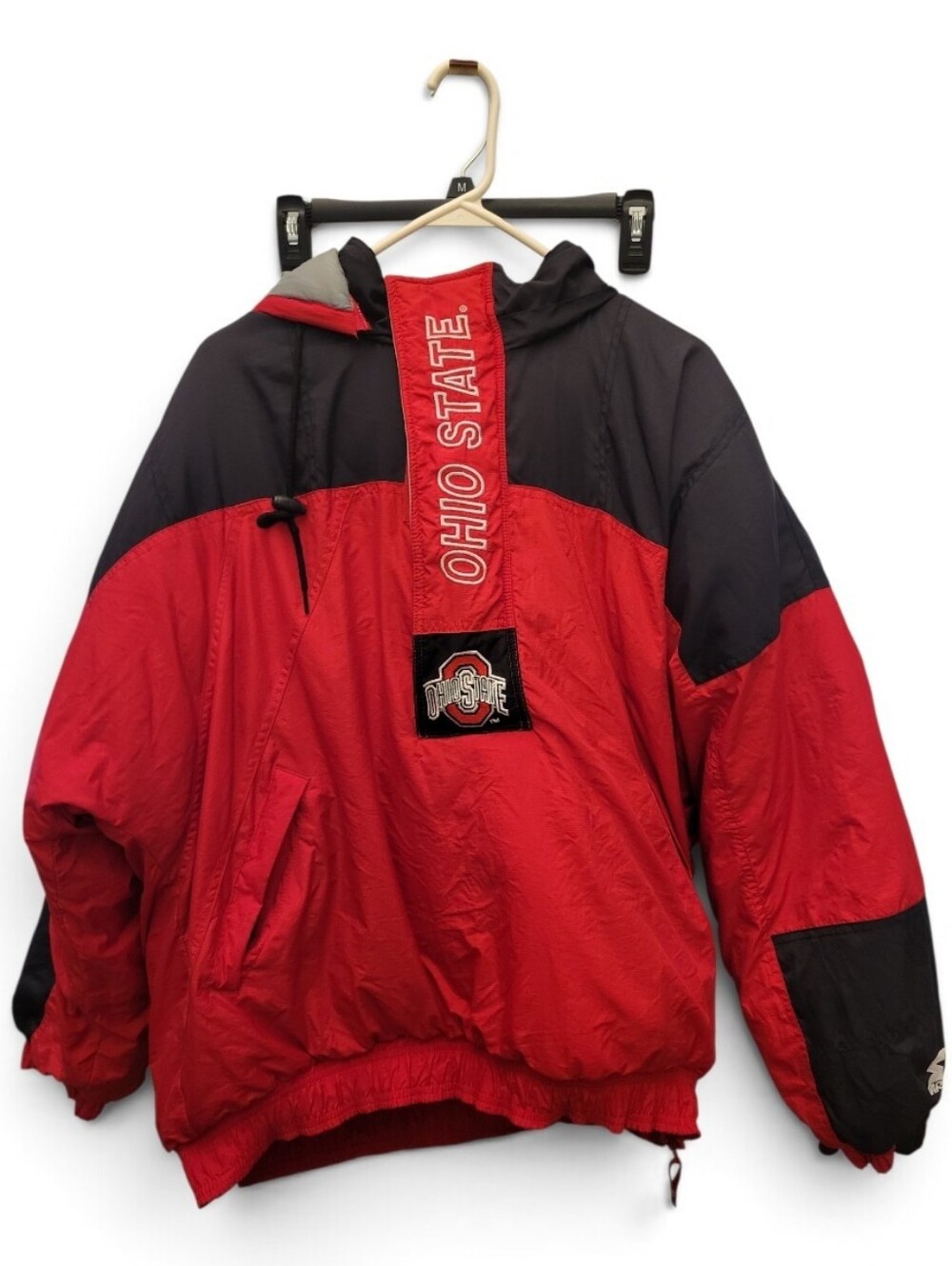 Ohio State STARTER Red Jacket with Blue Logo Patch